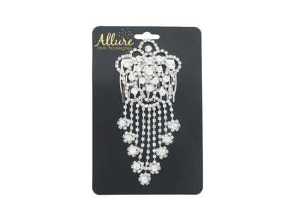 Allure Dangle Rhinestone Side Comb, 3-Pack