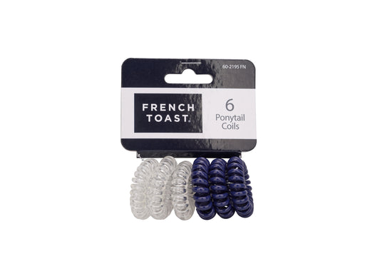 French Toast Small Coil Ponytail, 6 Pack