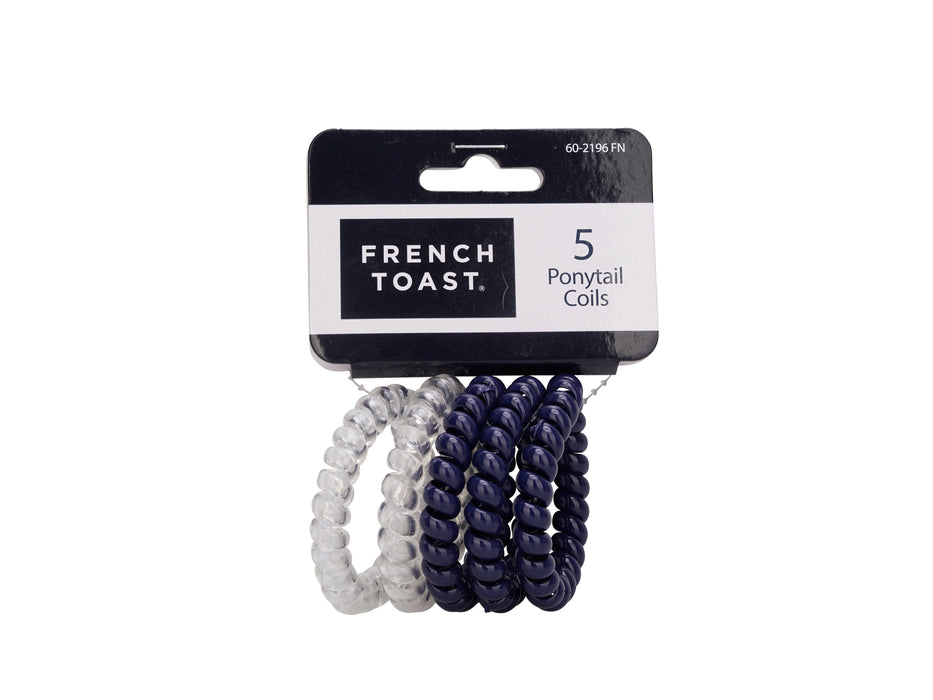 French Toast Large Coil Ponytail, 5 Pack