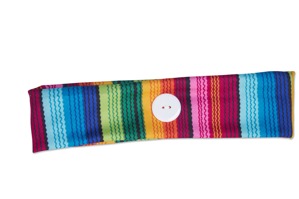 Nylon Headband with Buttons