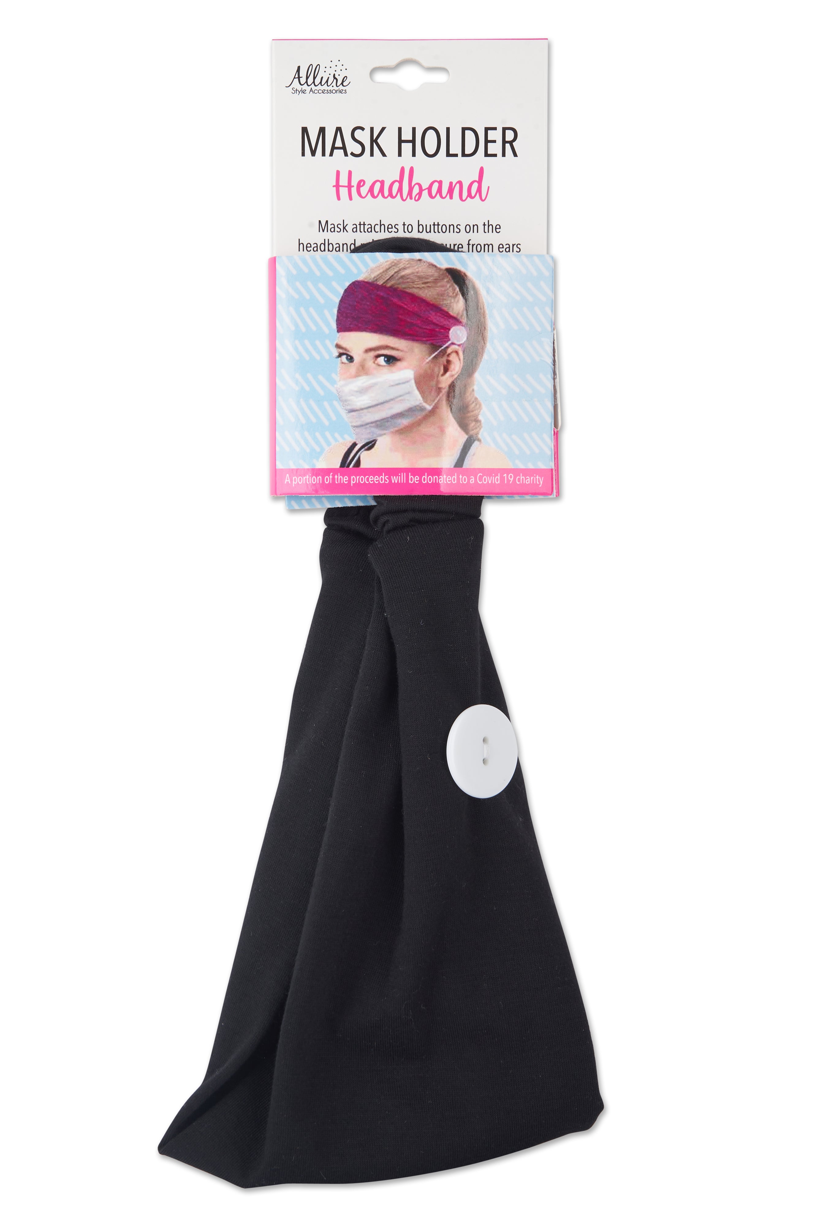Scarf Style Headbands with Buttons 