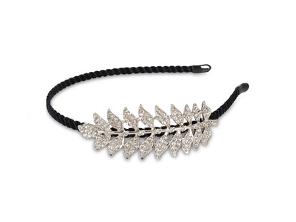 Allure Rhinestone Leaf Headband, 3-Pack