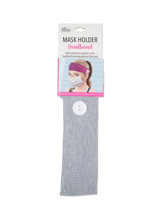 Allure Mask Holder 2.5" Ribbed Headband