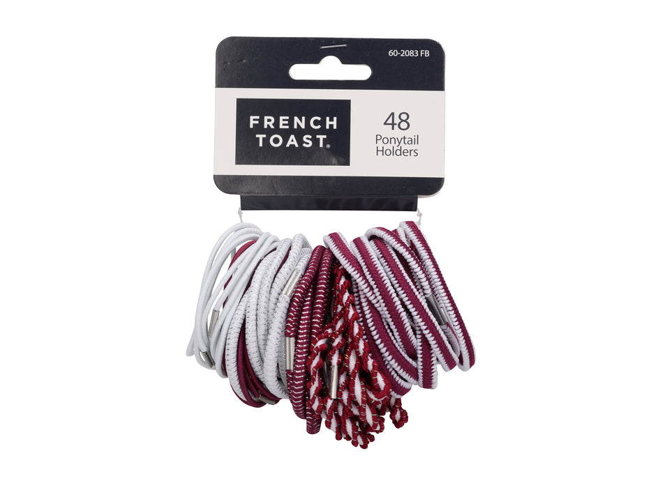 French Toast Ponytail Holders, 48-Pack