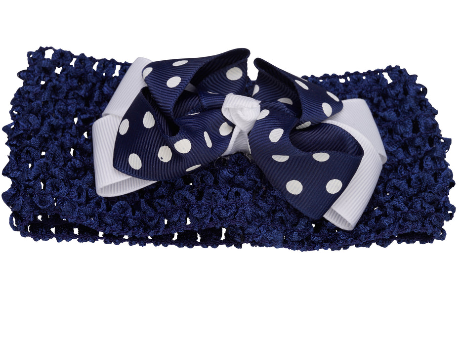 French Toast Crochet Headband w/ Bow