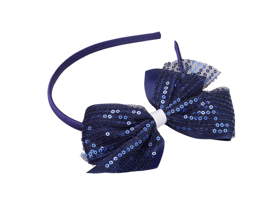 French Toast Headband with Sequined Bow