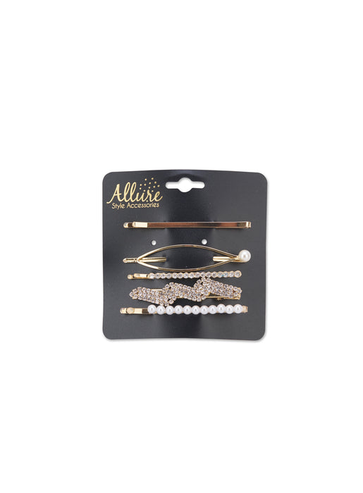 Allure Rhinestone & Pearl Pins & Clip, 5 Pack — Allure Style Accessories