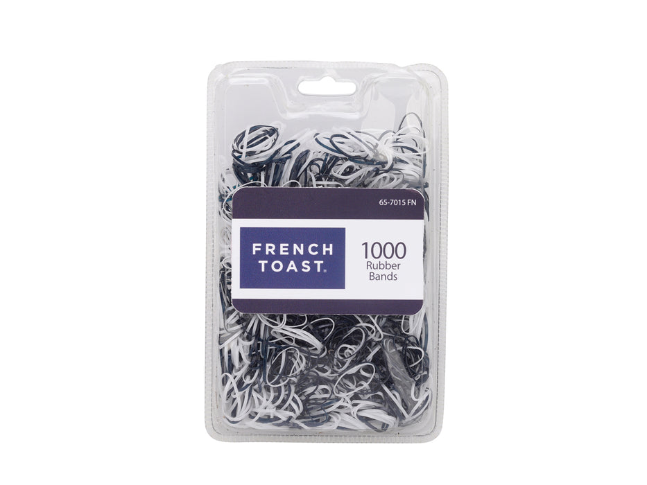 French Toast Assorted Rubber Bands, 1000 Piece