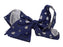 French Toast Large Bow Barrette with Cut Out Hearts