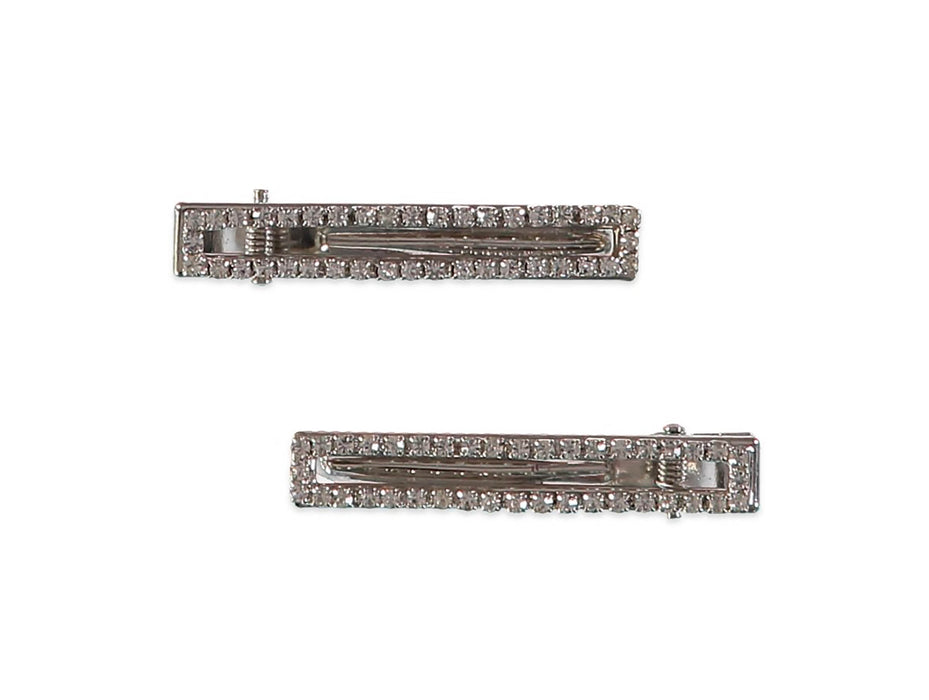 Allure Silver & Rhinestone Salon Clips