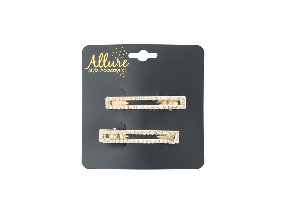 Allure Gold & Rhinestone Salon Clips