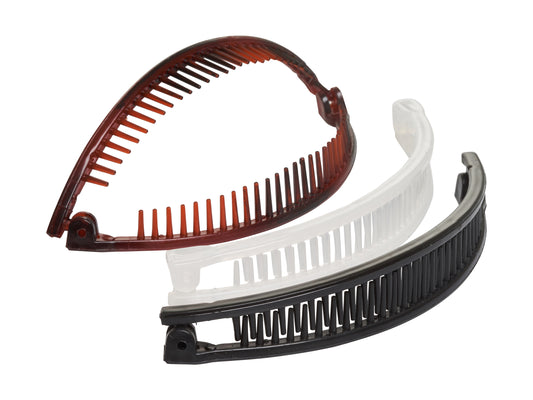 Allure Style Accessories Banana Combs, 3 Styles - 3 Pack