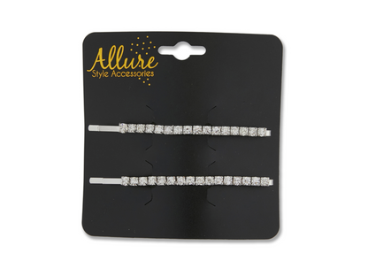 Allure Rhinestone Wide Bobby Pins