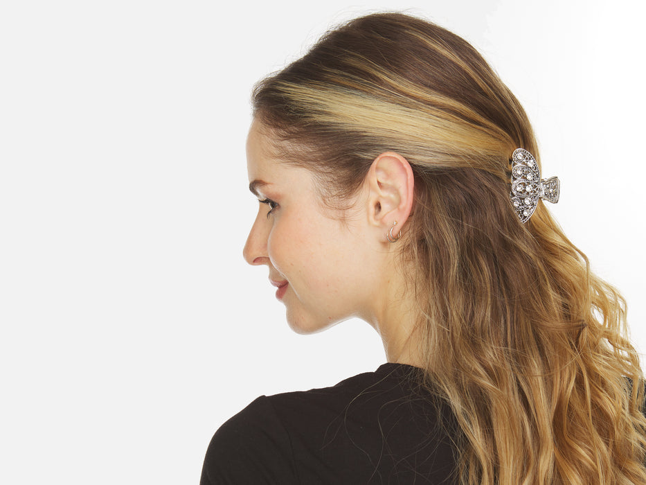 Allure Metal & Rhinestone Medium Jaw Clip